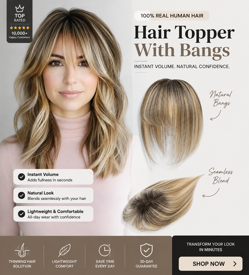 Fringe Hair Topper · Hair Piece for Thinning Hair