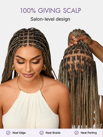 🔥Last Day: 73% Off🔥 Salon Braids HD Lace Knotless Wig ✨