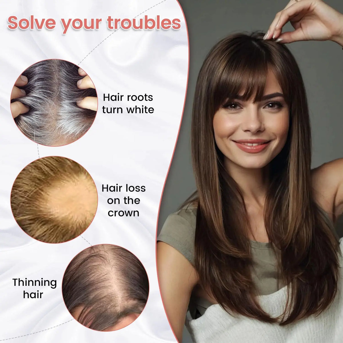 Fringe Hair Topper · Hair Piece for Thinning Hair