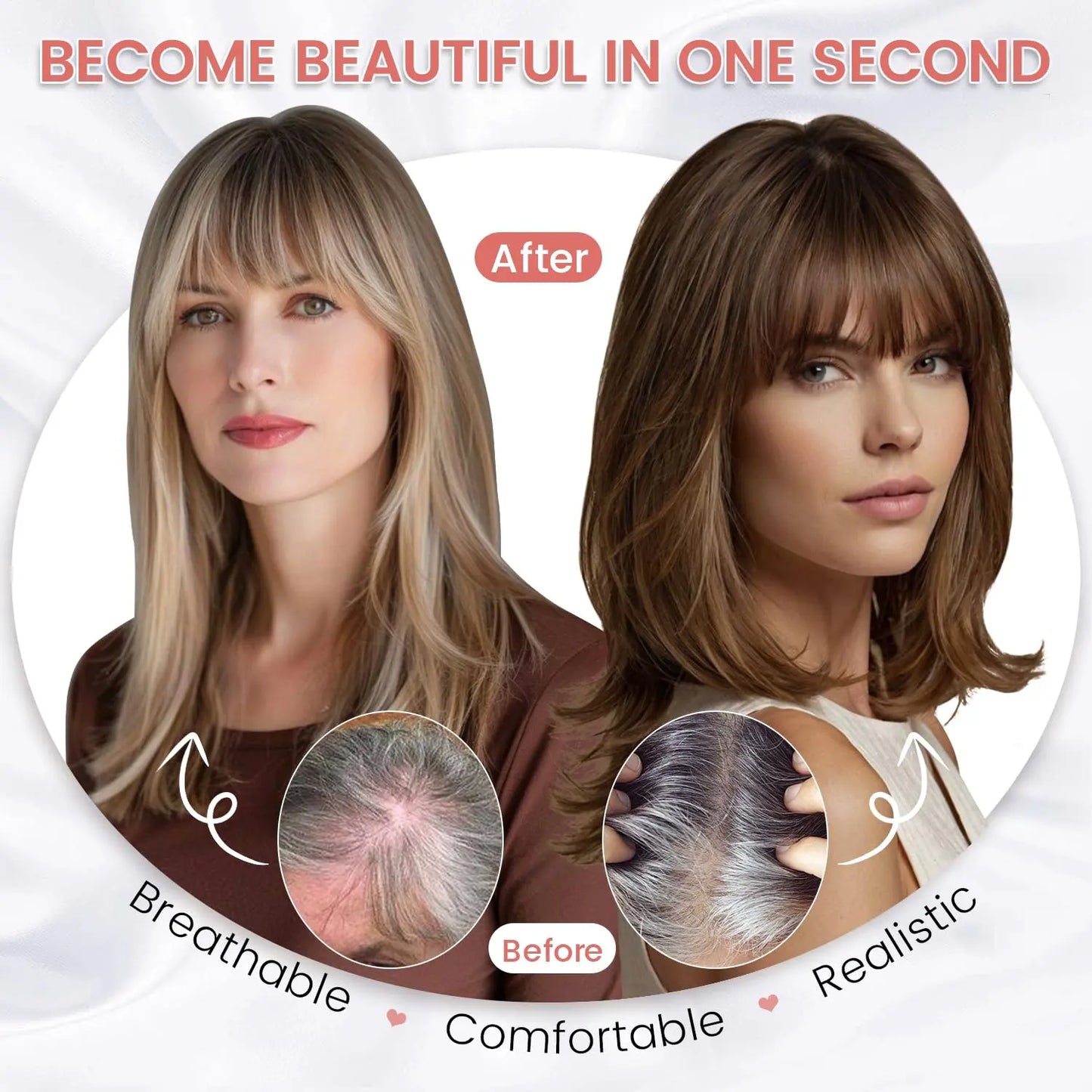 Fringe Hair Topper · Hair Piece for Thinning Hair